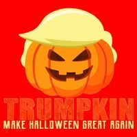 Trumpkin Make Halloween Great Again Donald Trump Santa Hat thumb 1