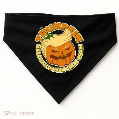 Trumpkin Make Halloween Great Again Fun Pumpkin USA-Made Doggie Bandana