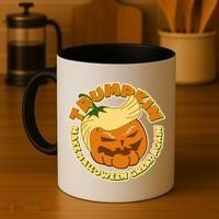 Trumpkin Make Halloween Great Again Fun Pumpkin Coffee Mug thumb 4