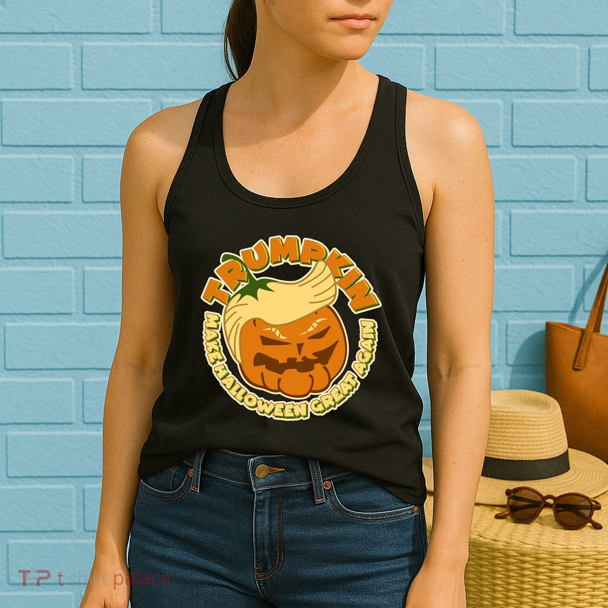 Trumpkin Make Halloween Great Again Fun Pumpkin Women's Tank Top