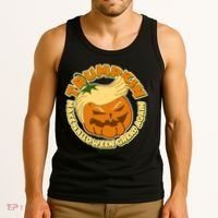 Trumpkin Make Halloween Great Again Fun Pumpkin Tank Top thumb 3