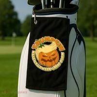 Trumpkin Make Halloween Great Again Fun Pumpkin Golf Towel thumb 2