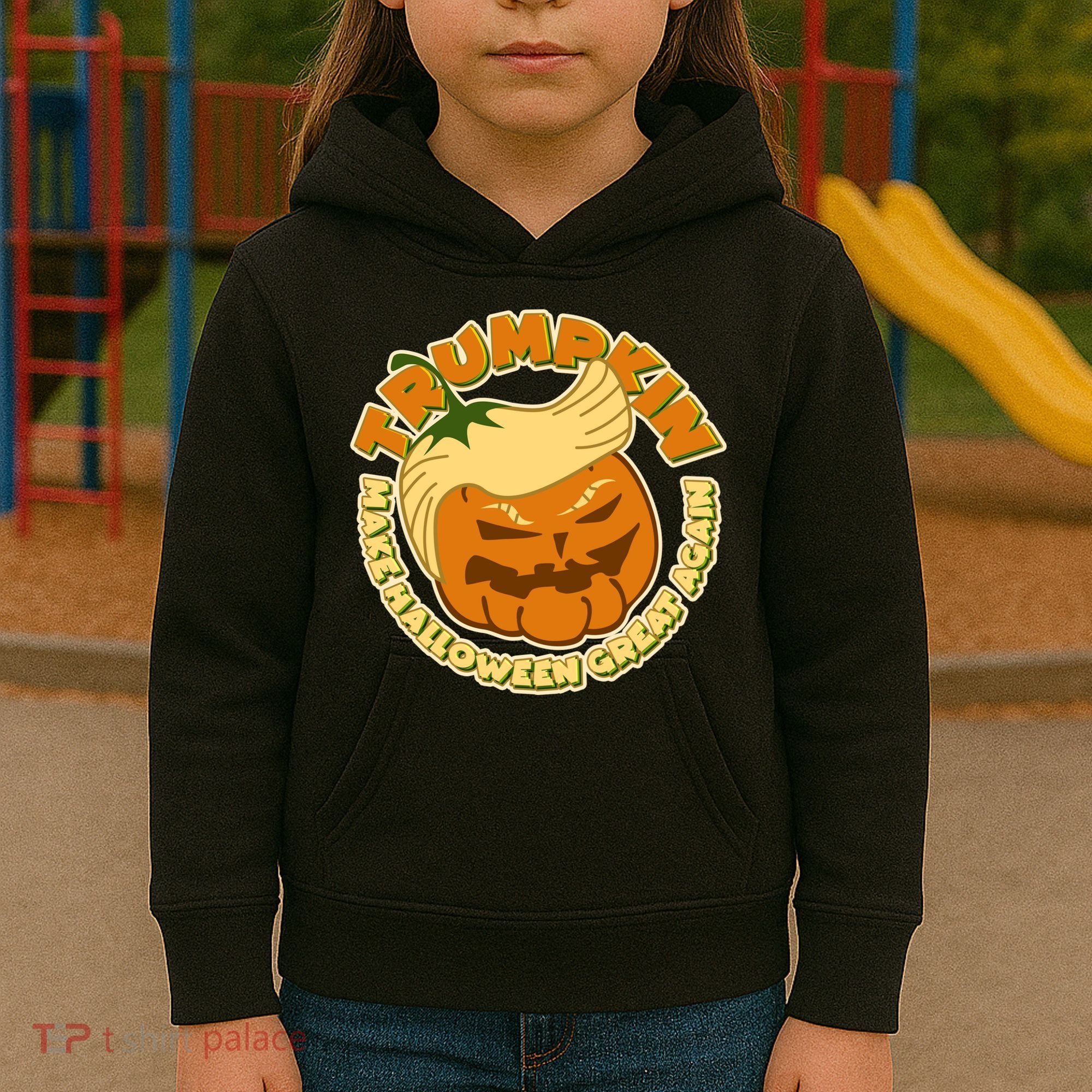 Trumpkin Make Halloween Great Again Fun Pumpkin Kids Hoodie
