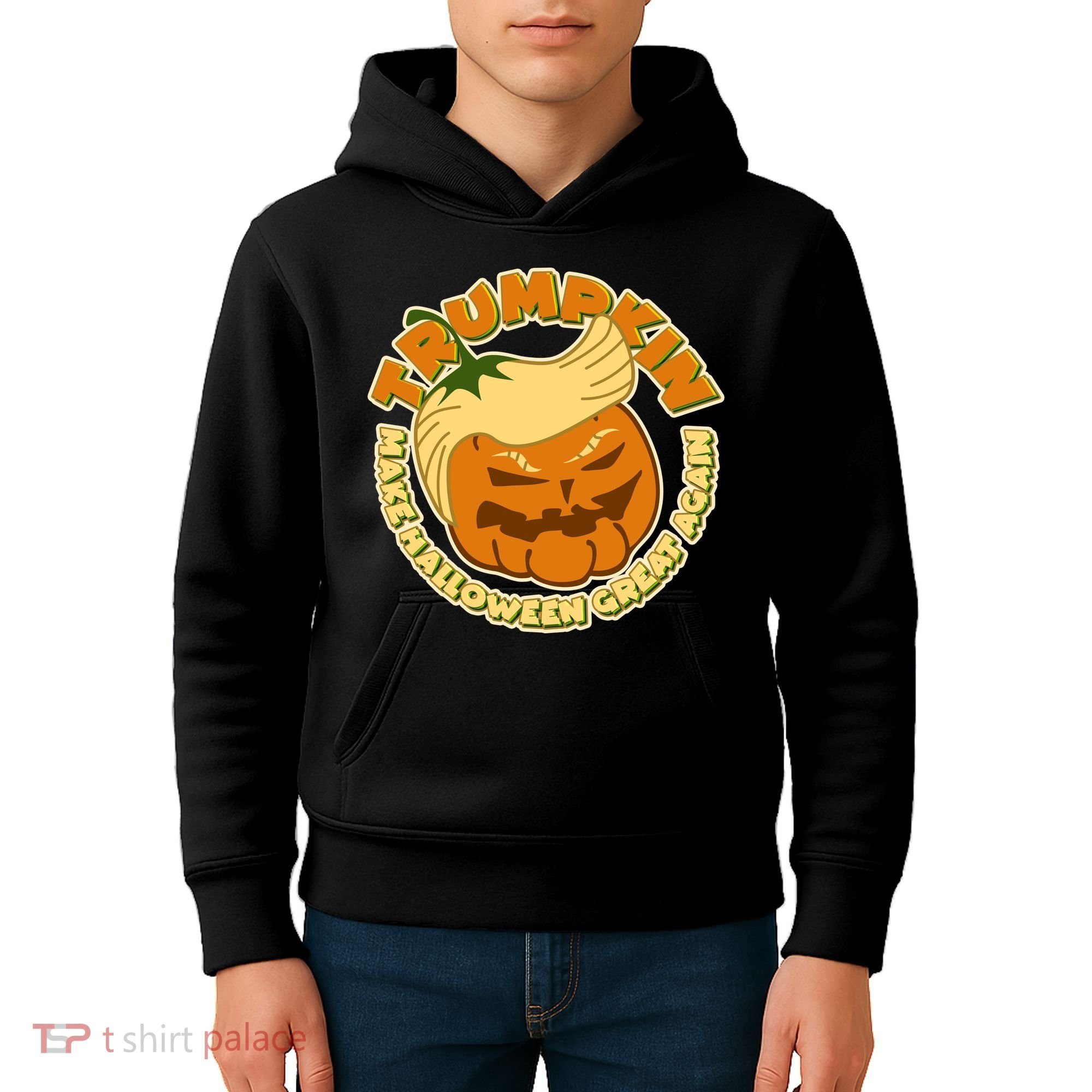 Trumpkin Make Halloween Great Again Fun Pumpkin Kids Hoodie