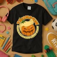 Trumpkin Make Halloween Great Again Fun Pumpkin Kids T-Shirt thumb 3
