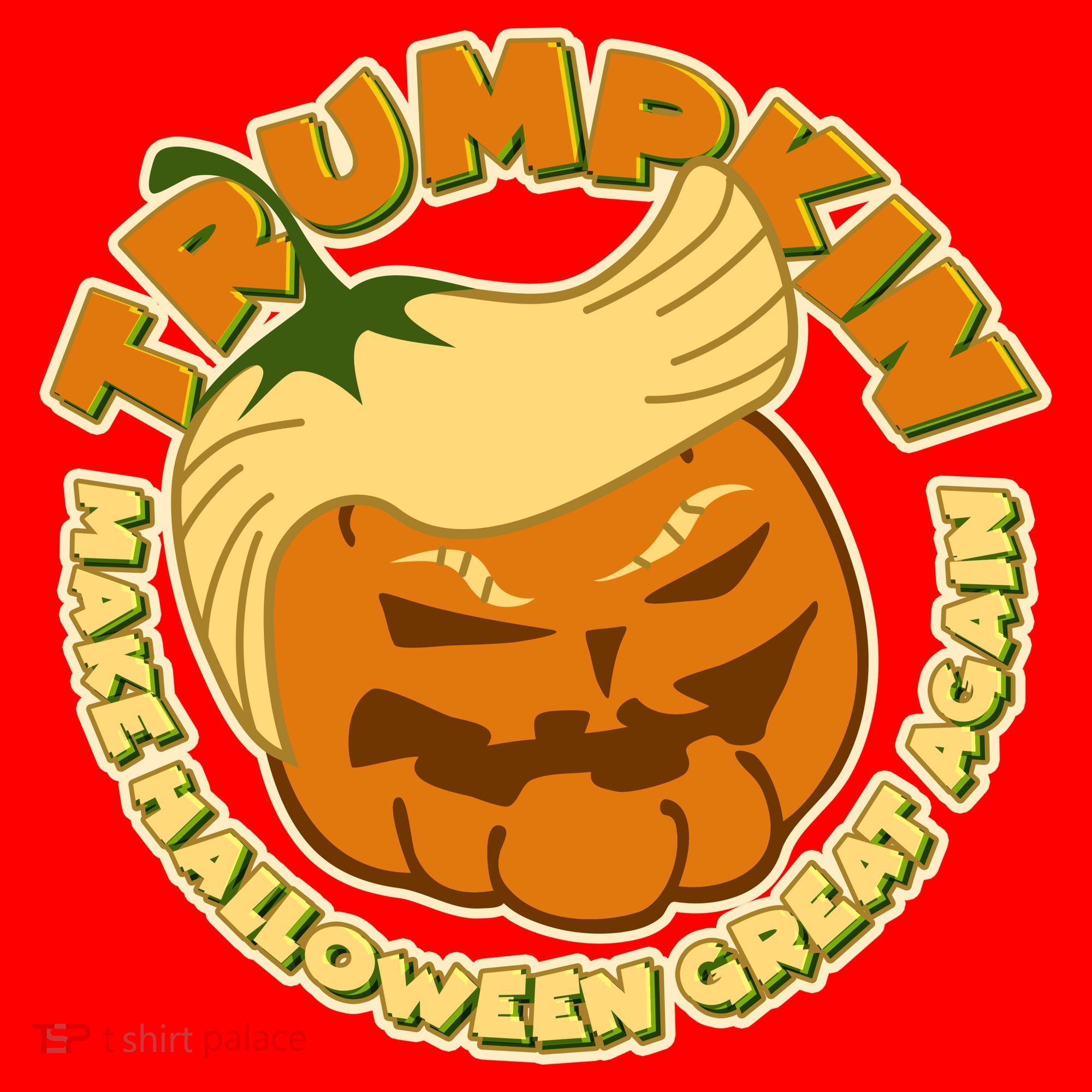 Trumpkin Make Halloween Great Again Fun Pumpkin Santa Hat