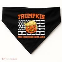 Trumpkin Make Halloween Great Again Skull Bone Flag USA-Made Doggie Bandana thumb 0