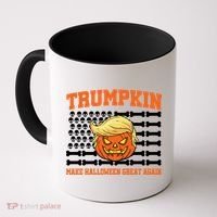 Trumpkin Make Halloween Great Again Skull Bone Flag Coffee Mug thumb 0