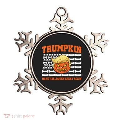 Trumpkin Make Halloween Great Again Skull Bone Flag Ornament
