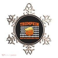 Trumpkin Make Halloween Great Again Skull Bone Flag Ornament thumb 0