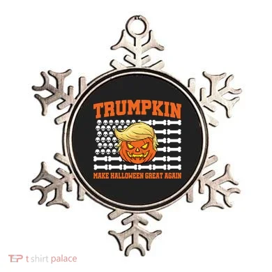 Trumpkin Make Halloween Great Again Skull Bone Flag Ornament