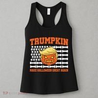 Trumpkin Make Halloween Great Again Skull Bone Flag Women's Tank Top thumb 3