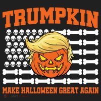 Trumpkin Make Halloween Great Again Skull Bone Flag Hat thumb 2
