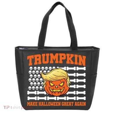 Trumpkin Make Halloween Great Again Skull Bone Flag Tote Bag