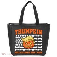 Trumpkin Make Halloween Great Again Skull Bone Flag Tote Bag thumb 0