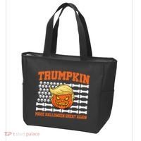 Trumpkin Make Halloween Great Again Skull Bone Flag Tote Bag thumb 3