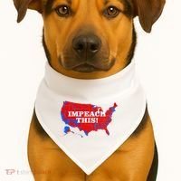 Trump's Impeachment Map Impeach This! USA-Made Doggie Bandana thumb 1