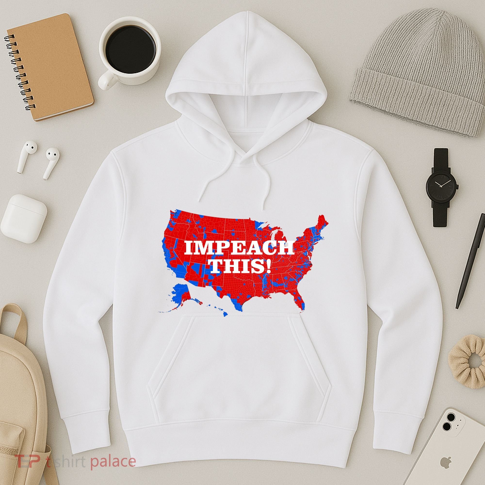 Trump's Impeachment Map Impeach This! Hoodie