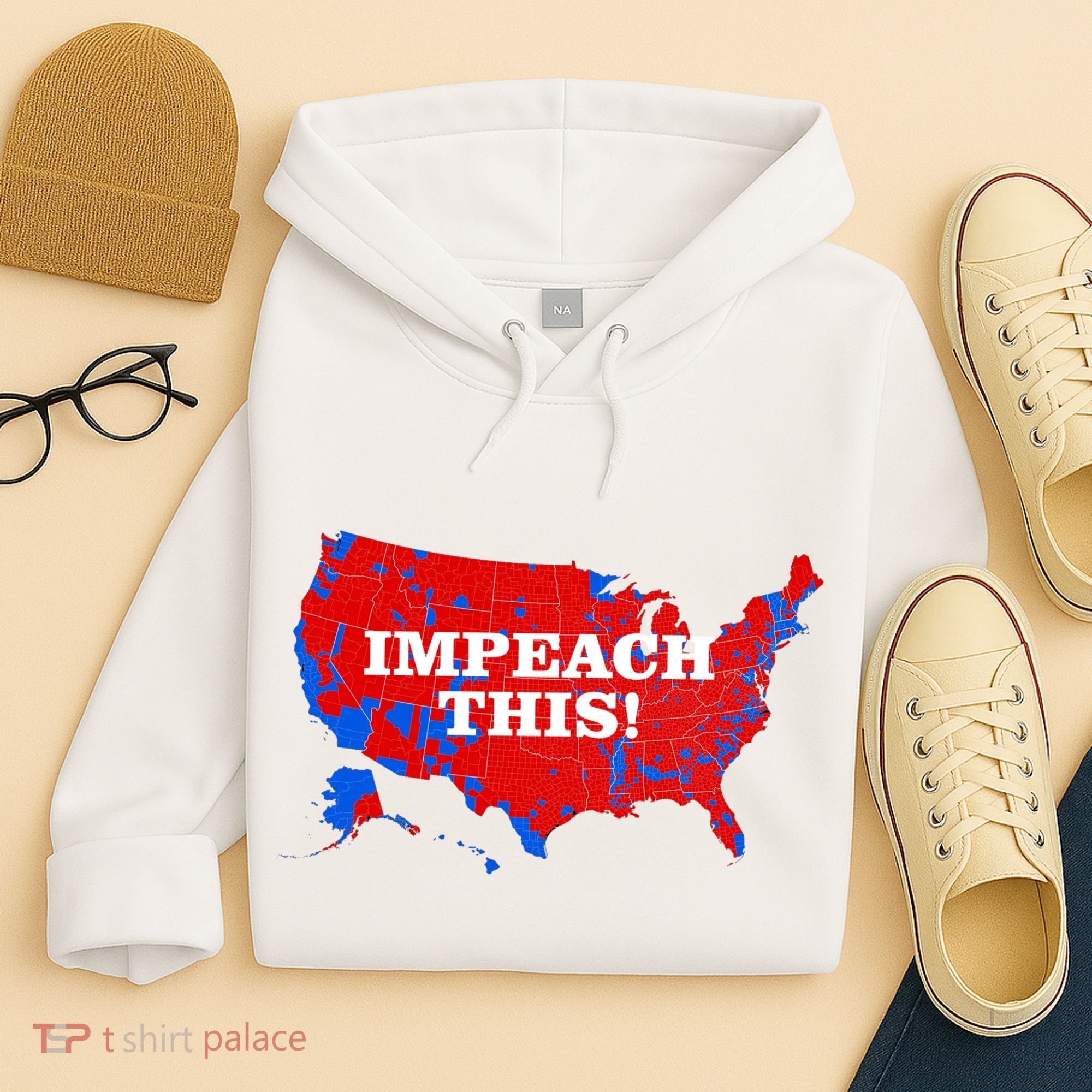 Trump's Impeachment Map Impeach This! Hoodie