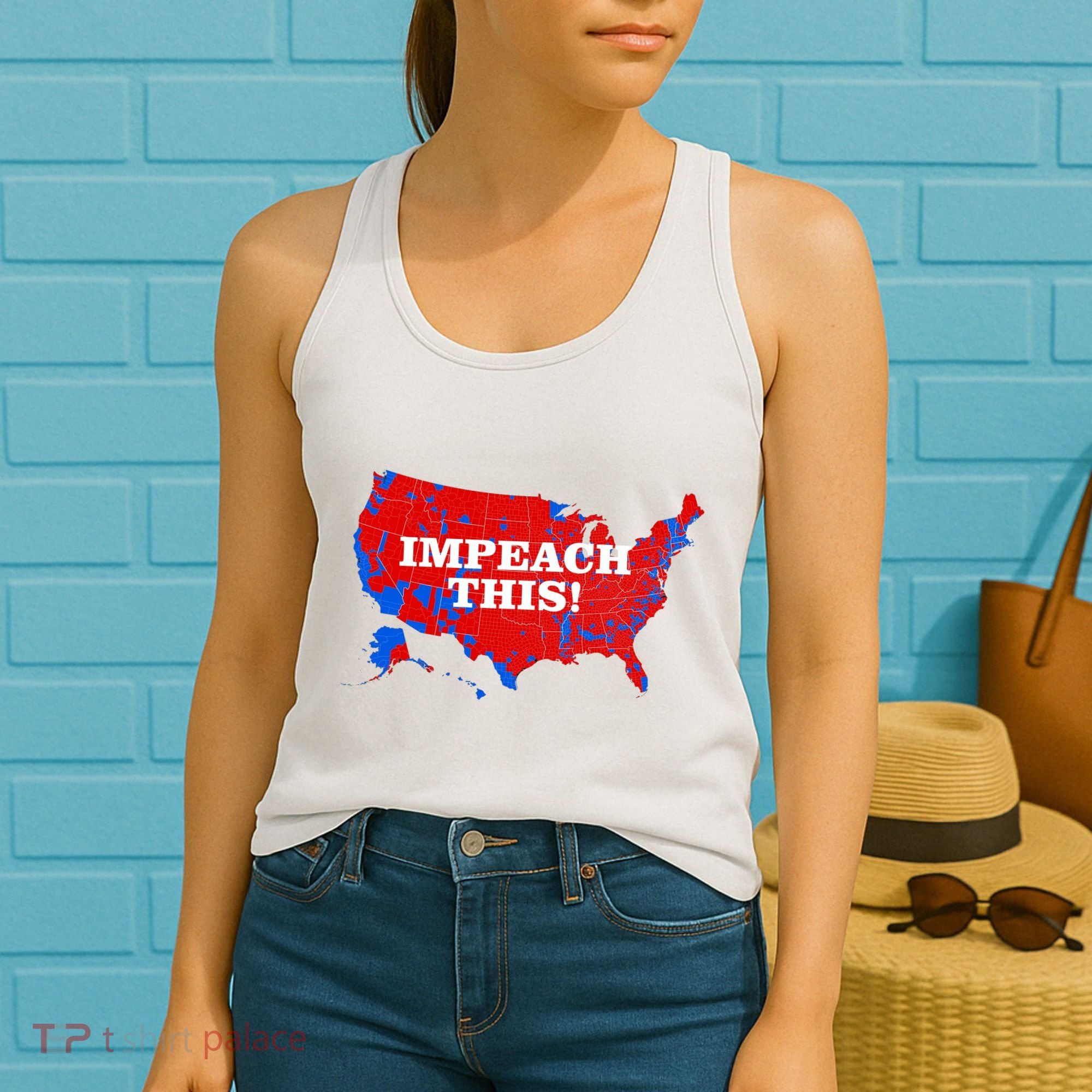 Trump's Impeachment Map Impeach This! Women's Tank Top