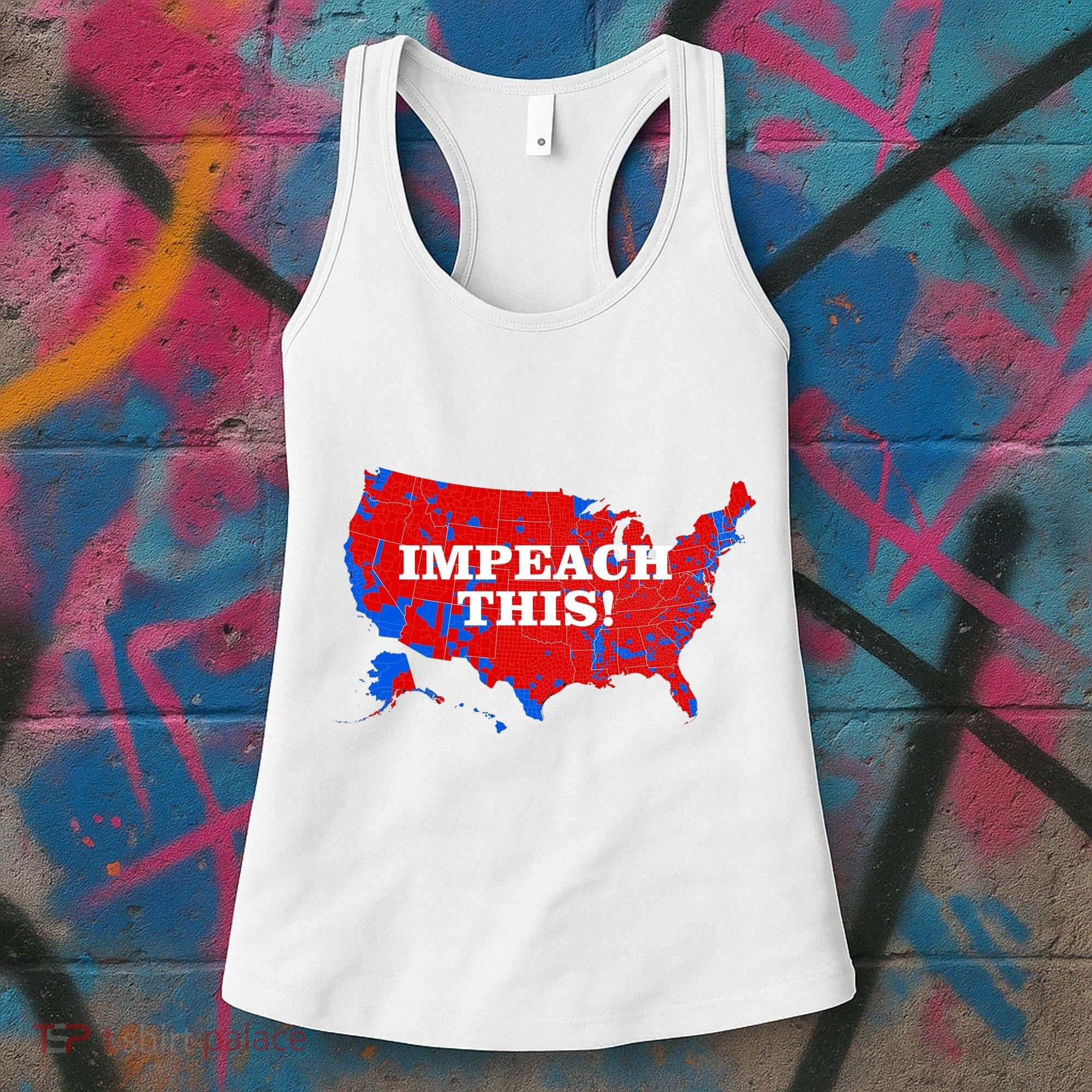 Trump's Impeachment Map Impeach This! Women's Tank Top
