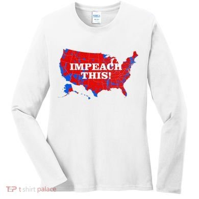Trump's Impeachment Map Impeach This! Women's Long Sleeve Shirt