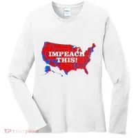 Trump's Impeachment Map Impeach This! Women's Long Sleeve Shirt thumb 0