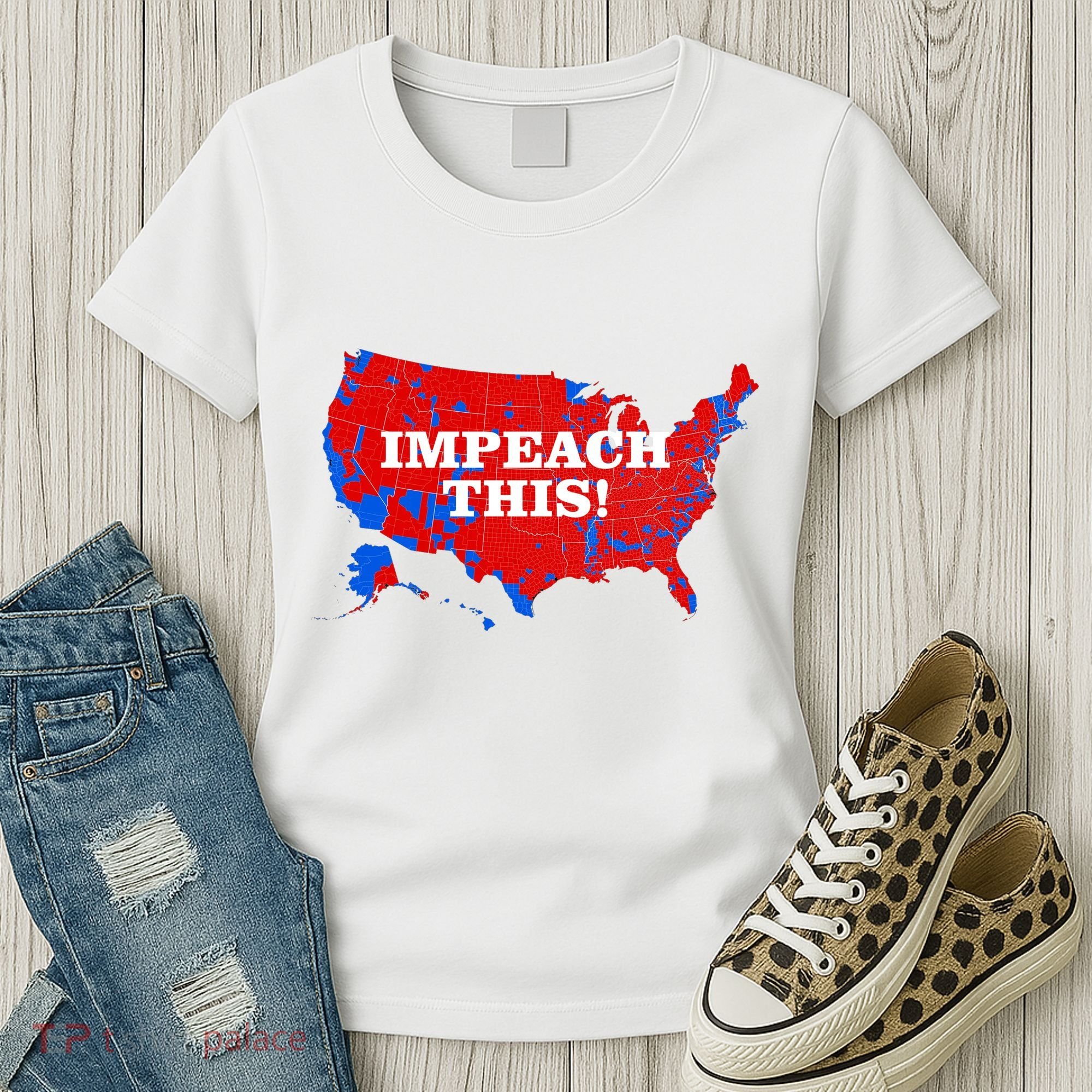 Trump's Impeachment Map Impeach This! Women's T-Shirt