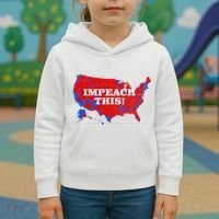 Trump's Impeachment Map Impeach This! Kids Hoodie thumb 3