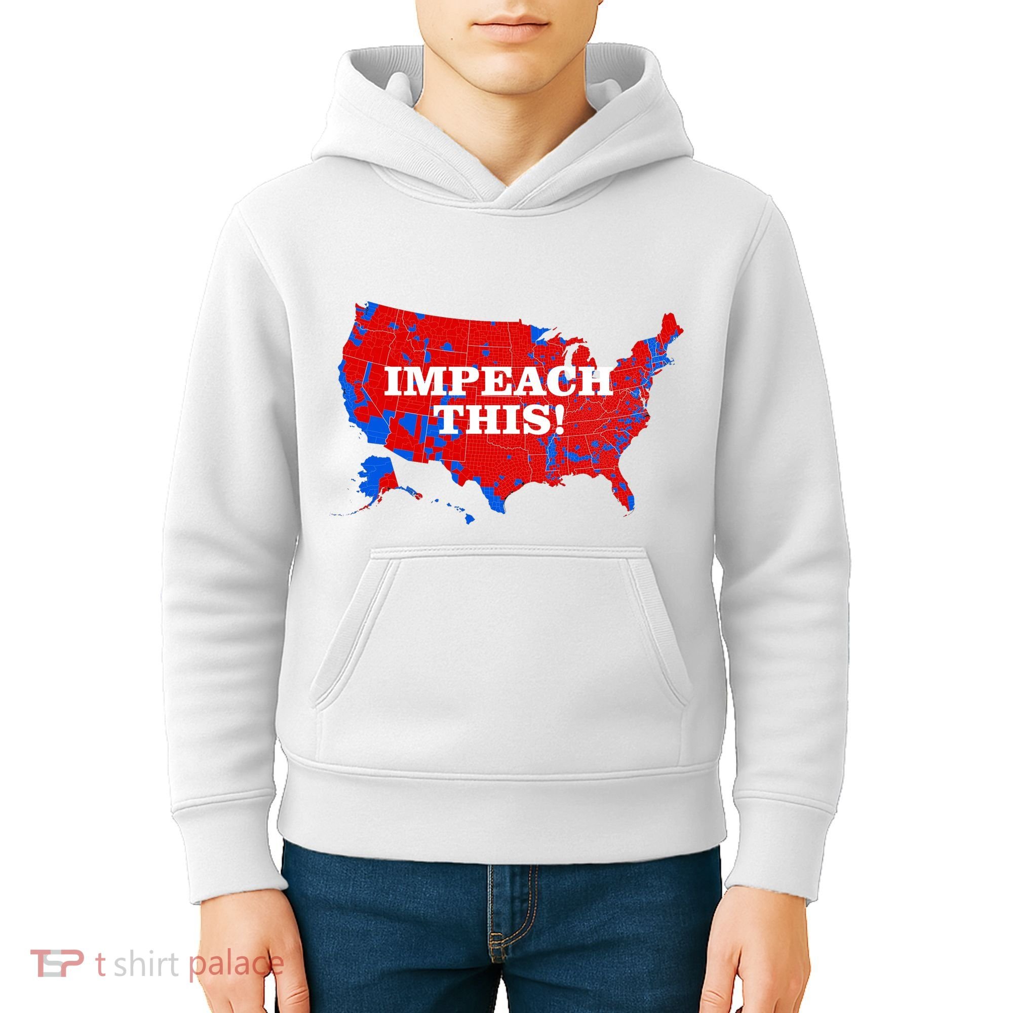 Trump's Impeachment Map Impeach This! Kids Hoodie