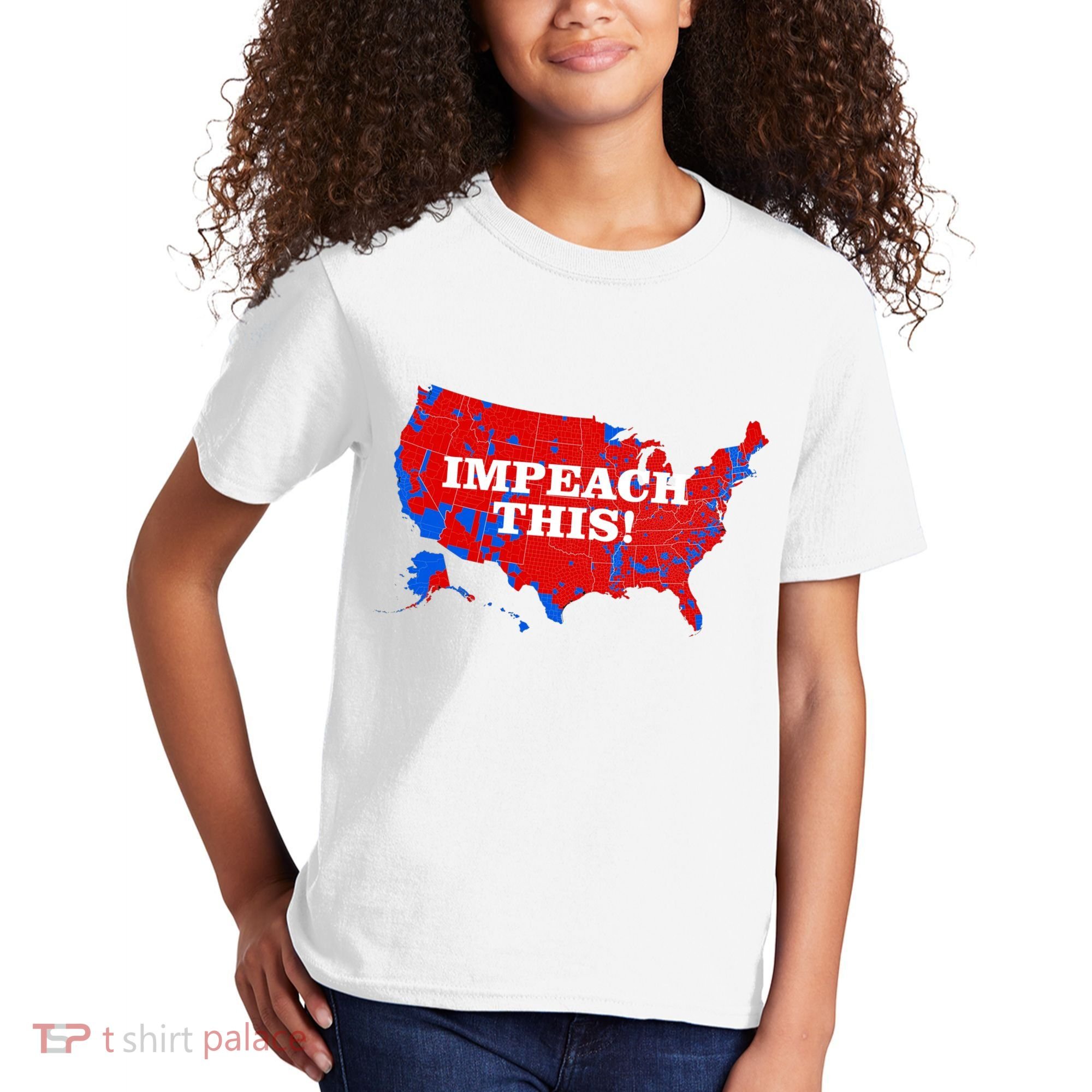 Trump's Impeachment Map Impeach This! Kids T-Shirt