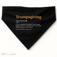 Trumpsgiving Being Thankful for Trump Thanksgiving USA-Made Doggie Bandana thumb 0