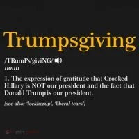 Trumpsgiving Being Thankful for Trump Thanksgiving Ornament thumb 1