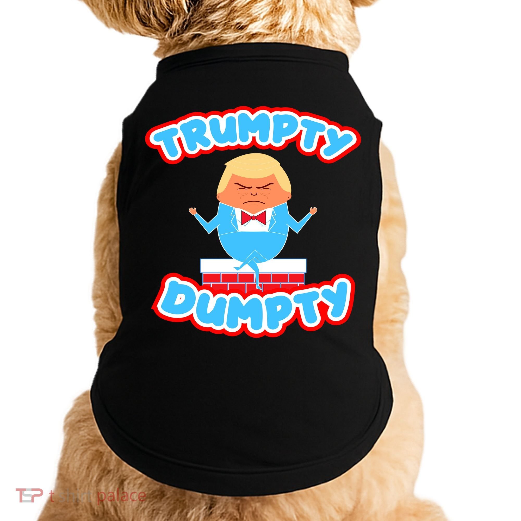 Trumpy Dumpty Funny Donald Trump Brick Wall Doggie Tank