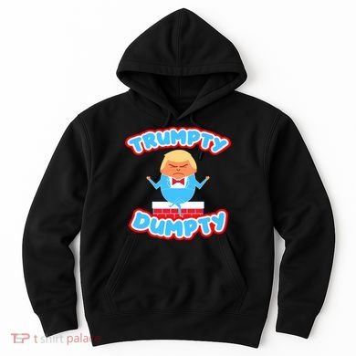 Trumpy Dumpty Funny Donald Trump Brick Wall Hoodie