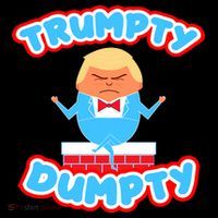 Trumpy Dumpty Funny Donald Trump Brick Wall Women's Hoodie thumb 2