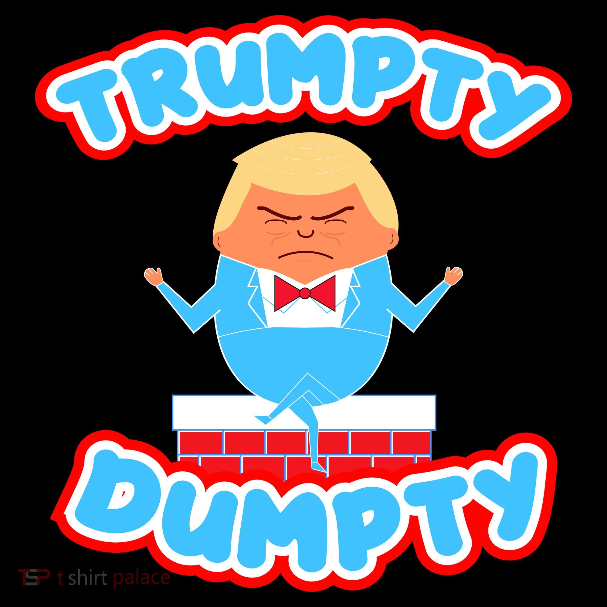 Trumpy Dumpty Funny Donald Trump Brick Wall Women's Hoodie