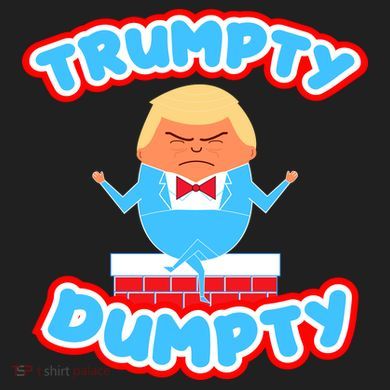 Trumpy Dumpty Funny Donald Trump Brick Wall 40oz Vacuum Insulated Stainless Steel Travel Tumbler