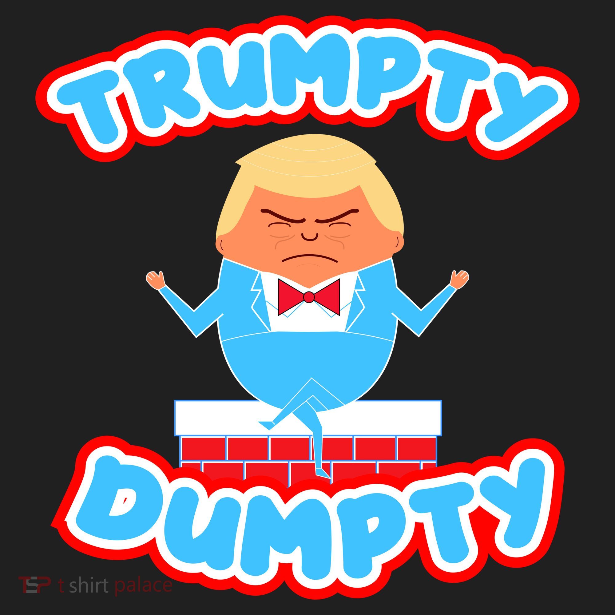 Trumpy Dumpty Funny Donald Trump Brick Wall Tumbler