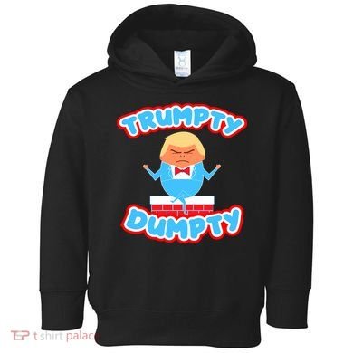 Trumpy Dumpty Funny Donald Trump Brick Wall Toddler Hoodie