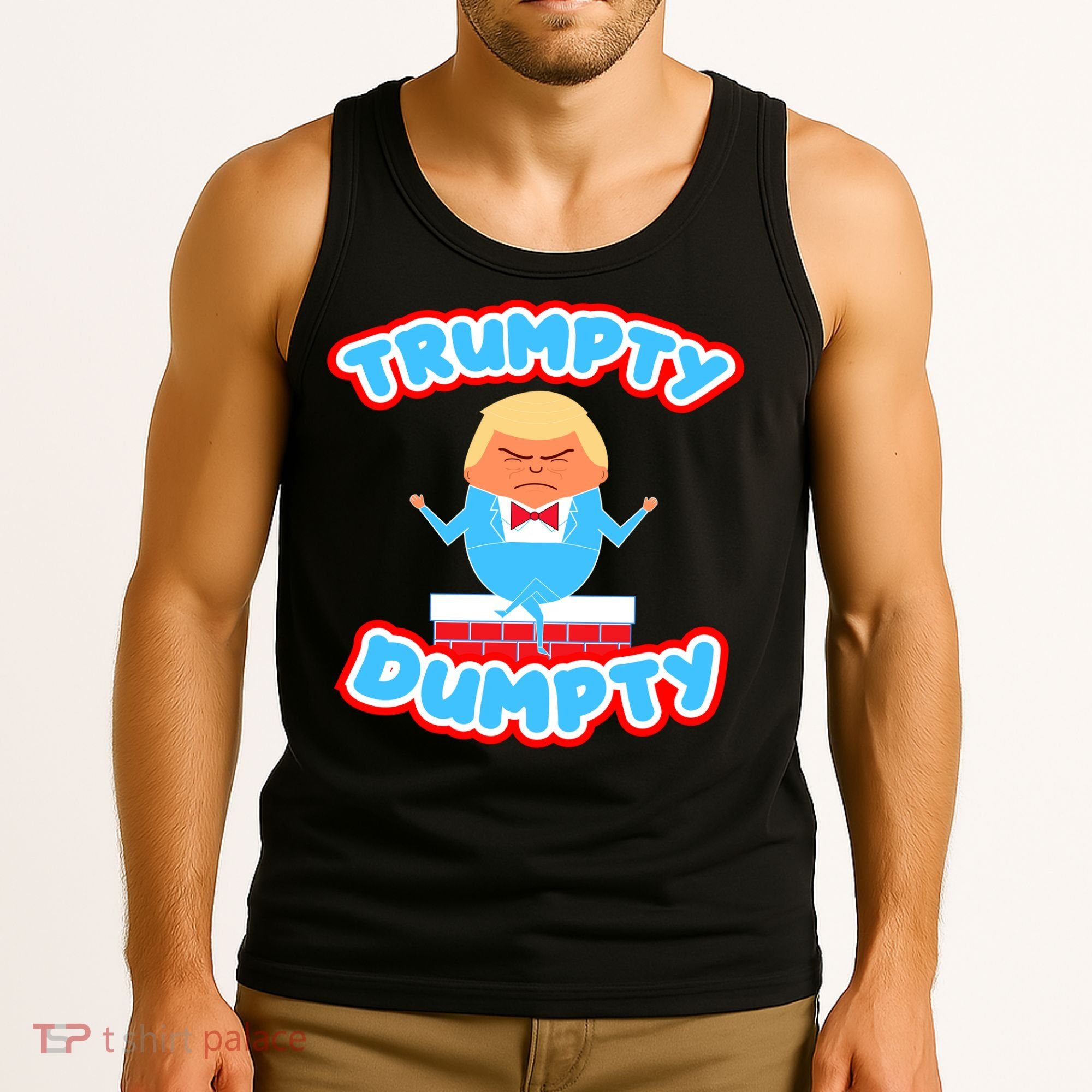 Trumpy Dumpty Funny Donald Trump Brick Wall Tank Top