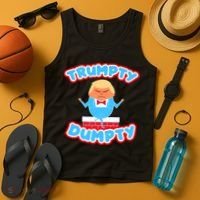 Trumpy Dumpty Funny Donald Trump Brick Wall Tank Top thumb 4
