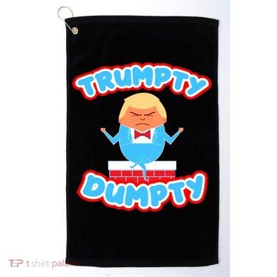 Trumpy Dumpty Funny Donald Trump Brick Wall Golf Towel
