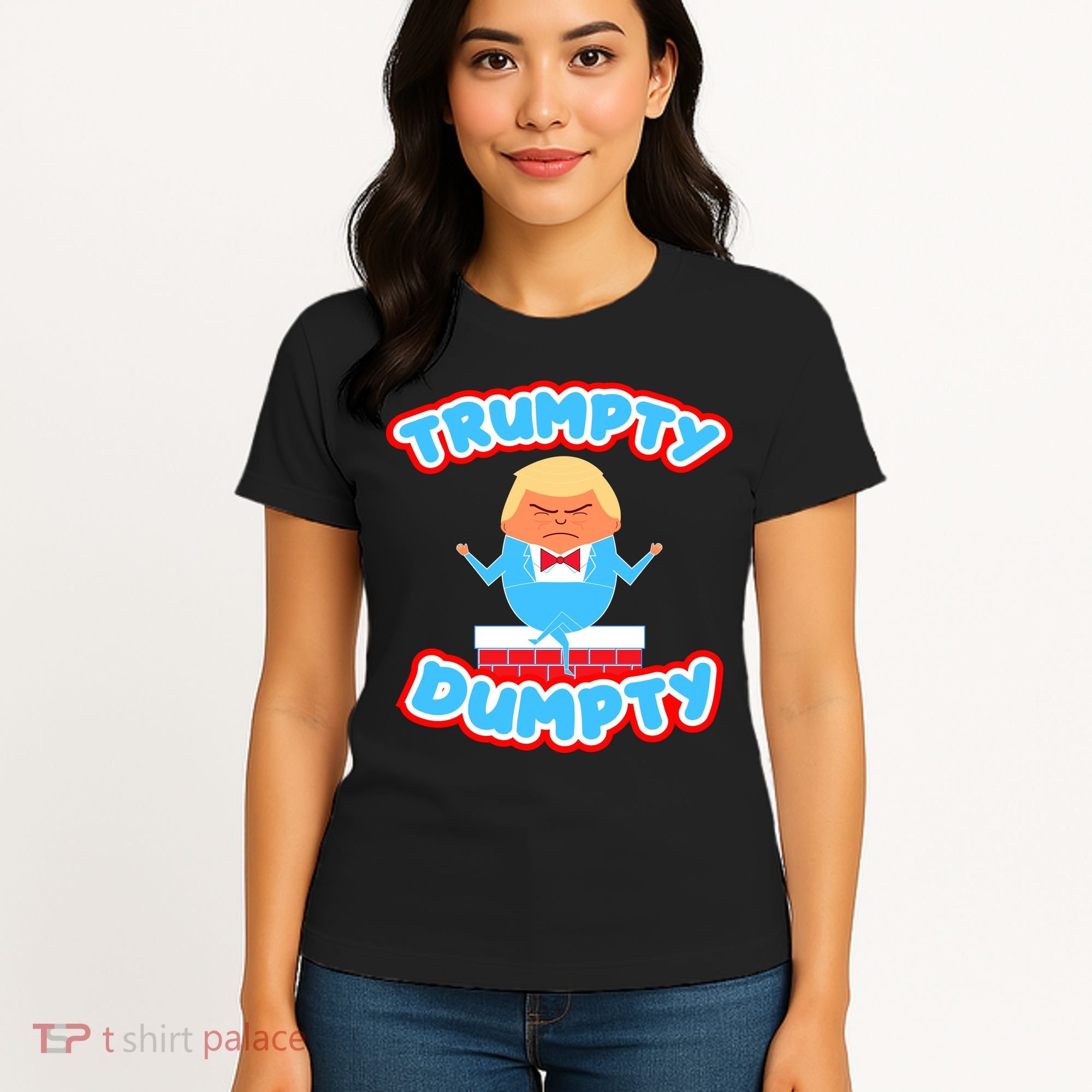 Trumpy Dumpty Funny Donald Trump Brick Wall Women's T-Shirt