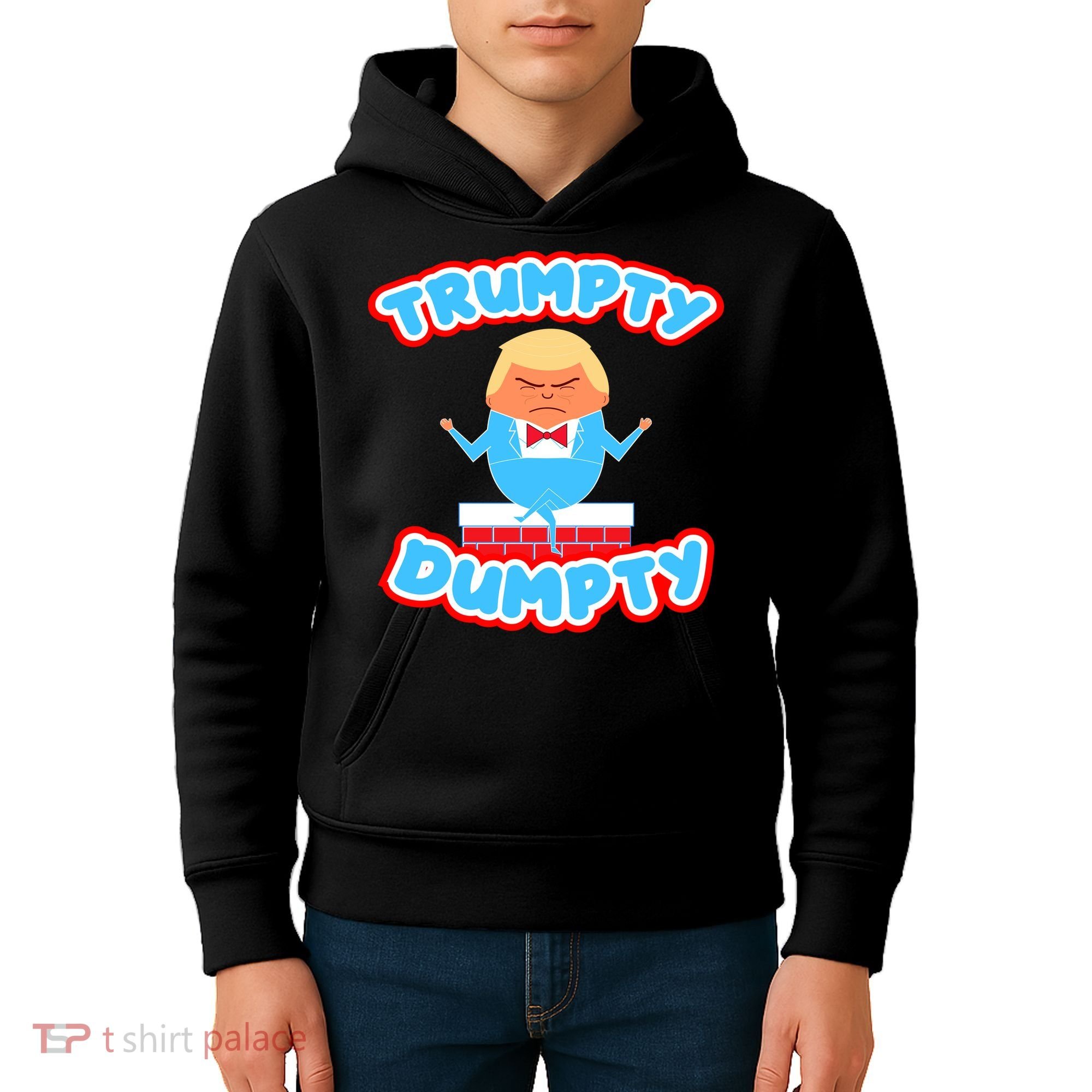Trumpy Dumpty Funny Donald Trump Brick Wall Kids Hoodie