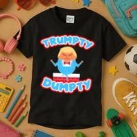 Trumpy Dumpty Funny Donald Trump Brick Wall Kids T-Shirt thumb 3