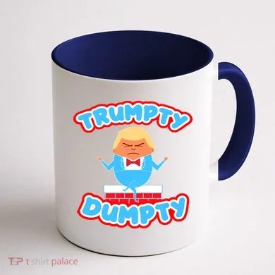 Trumpy Dumpty Funny Donald Trump Brick Wall Coffee Mug back