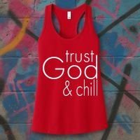 Trust God And Chill Women's Tank Top thumb 3