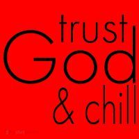 Trust God And Chill Santa Hat thumb 1