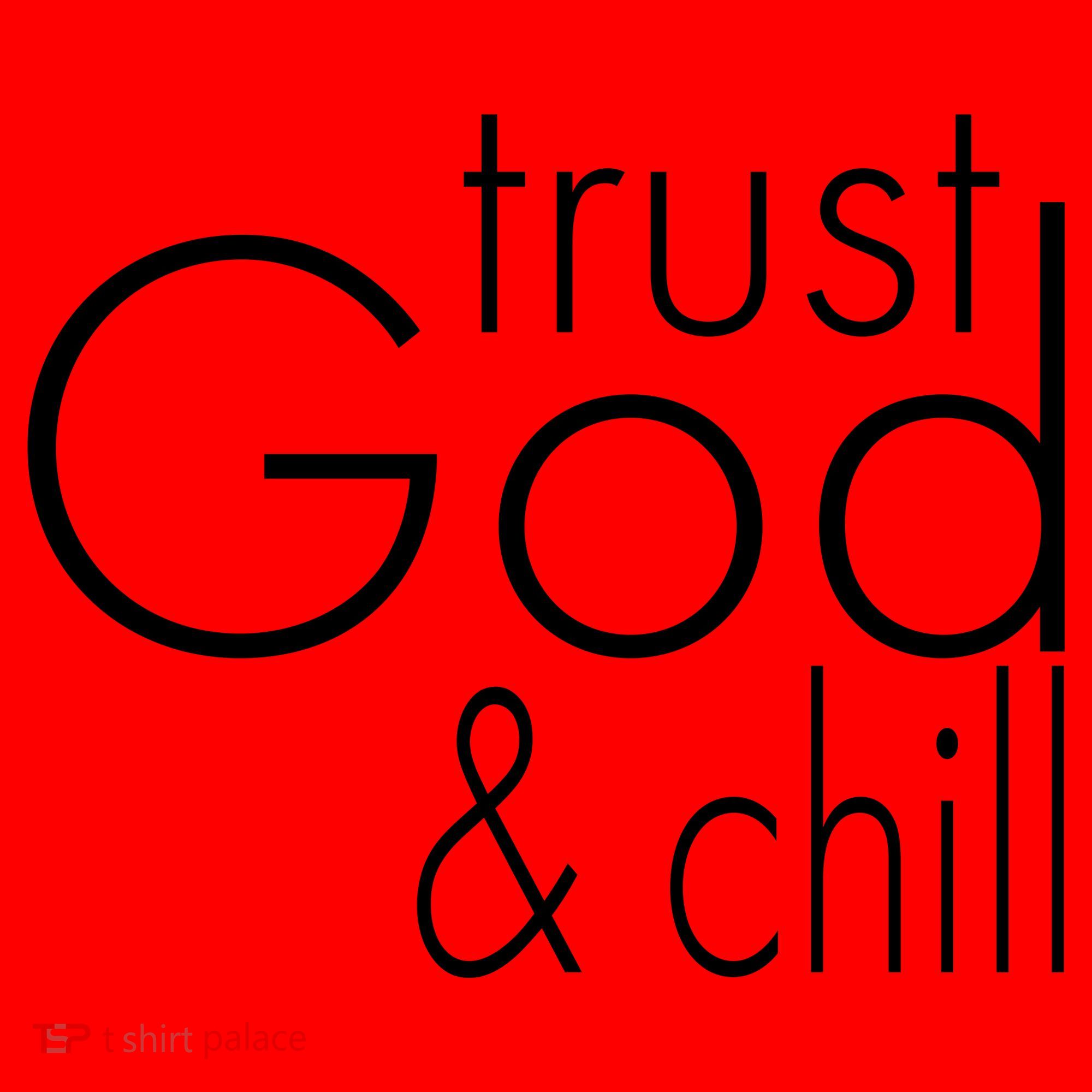 Trust God And Chill Santa Hat